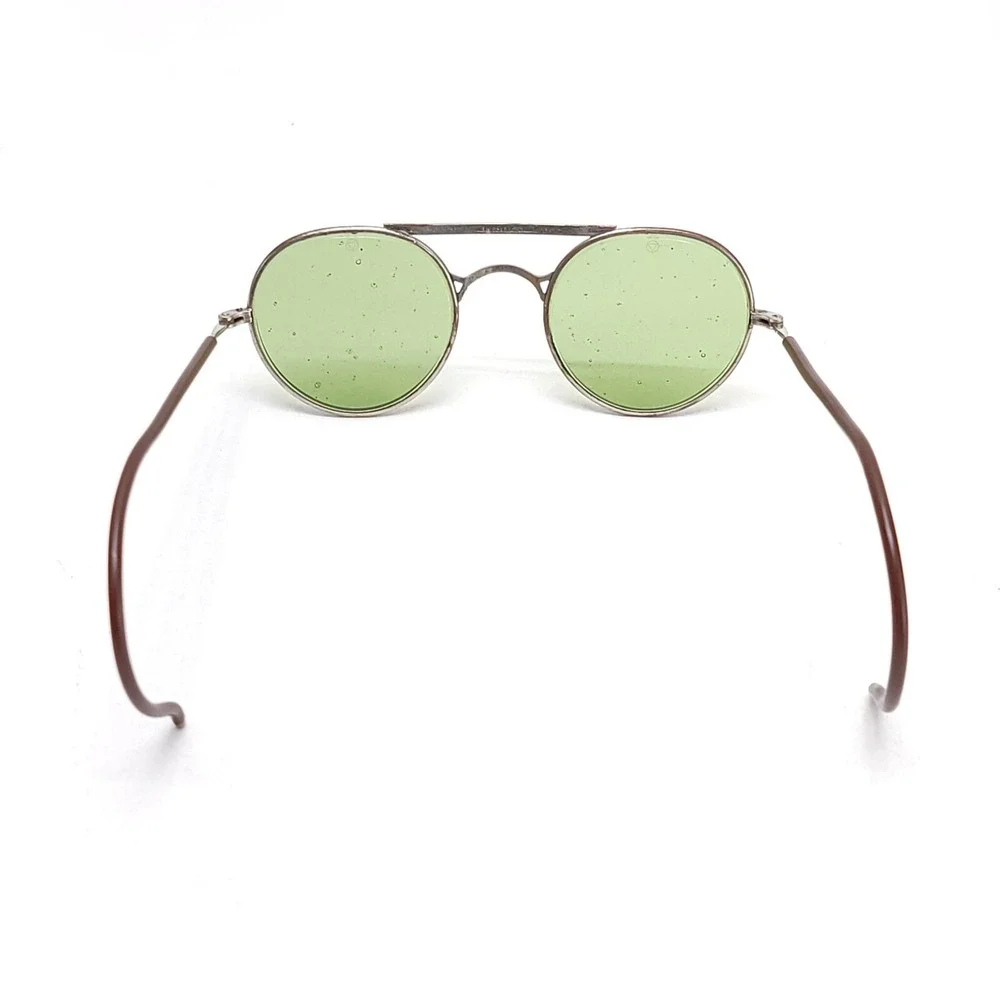 Antique Bausch & Lomb‎ Green Goggles Safety Glasses Vintage Sunglasses Steampunk